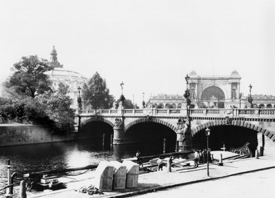 Vue du Pont Moltke et de la gare Lehrter Bahnhof, Berlin, c.1910 - Jousset